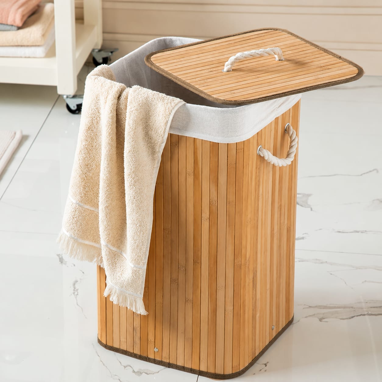 CESTO ORGANIZADOR RETANGULAR BAMBU - 10761