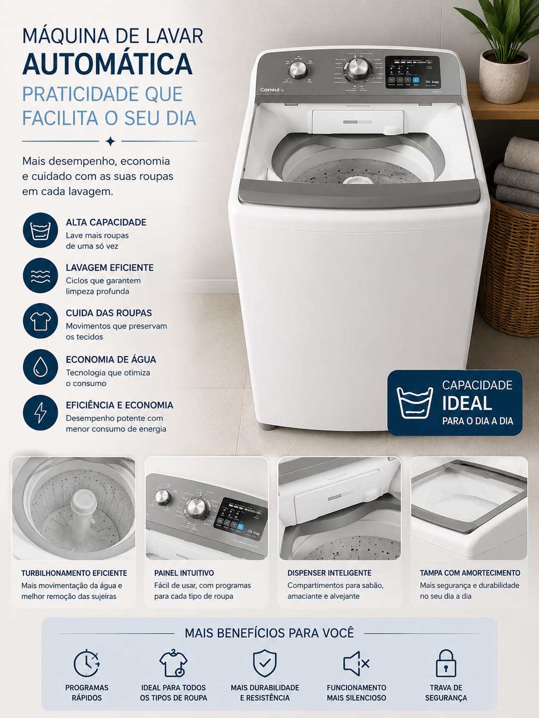 MAQUINA DE LAVAR COLORMAQ 14KG 127V