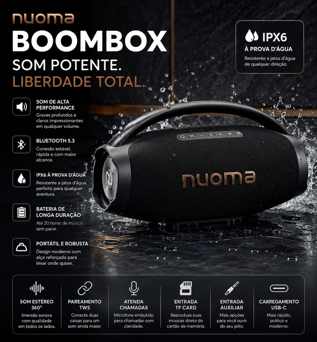 BOMBOX NUOMA 200W PREMIUM IPX6