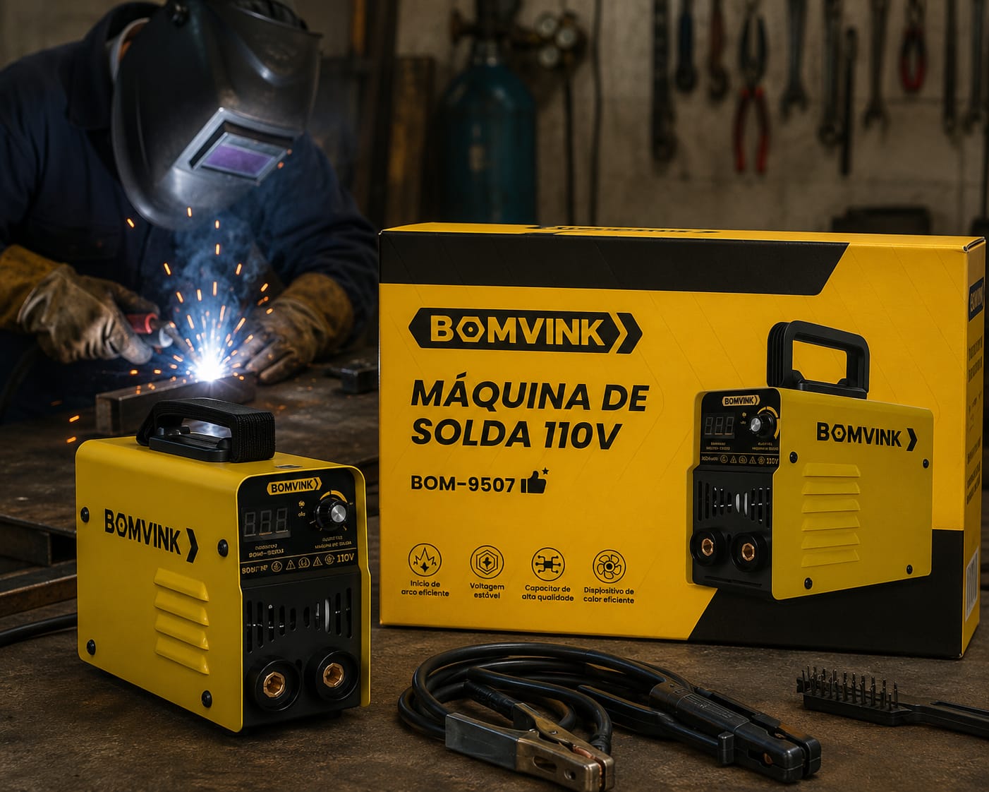 MAQUINA DE SOLDA 110V BOM-9507