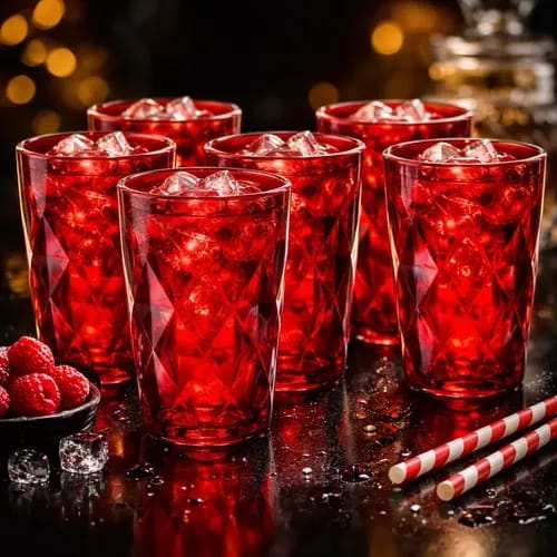 COPO DIAMANTE 350ML RUBI 06 PEÇAS